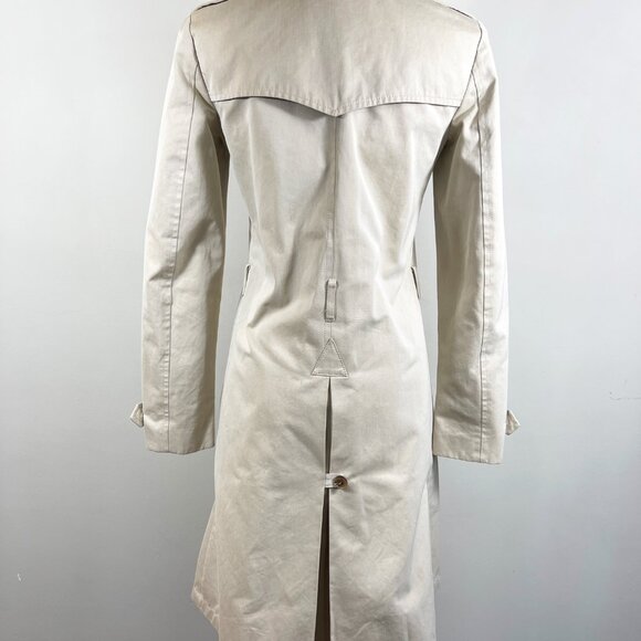 Gryphon Light Khaki Trench Coat Size Small - Picture 6 of 14